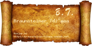 Braunsteiner Tímea névjegykártya